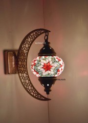 Mozaik Aplik Lamba Hilal Dekoratif Duvar Otantik Aplik Yarım Ay